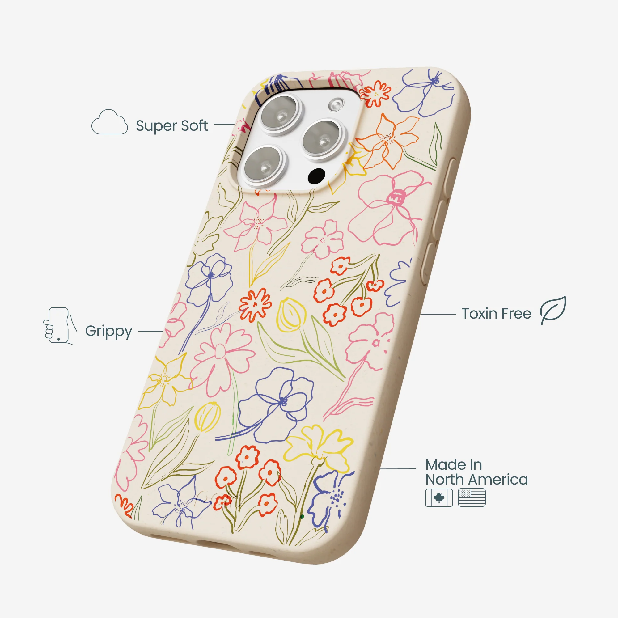 Seashell Petals Sketch iPhone 16 Pro Max Case - Image 4