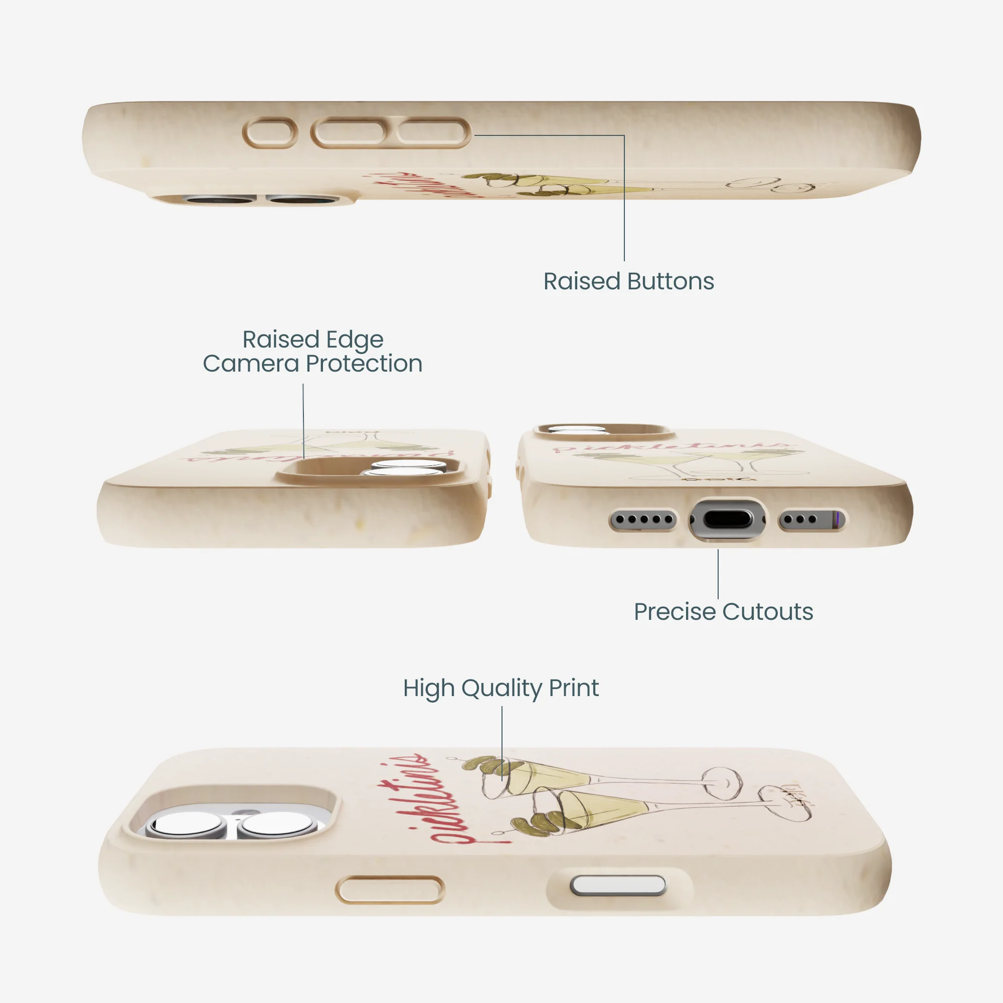 Seashell Pickletinis iPhone 17 Case - Image 3
