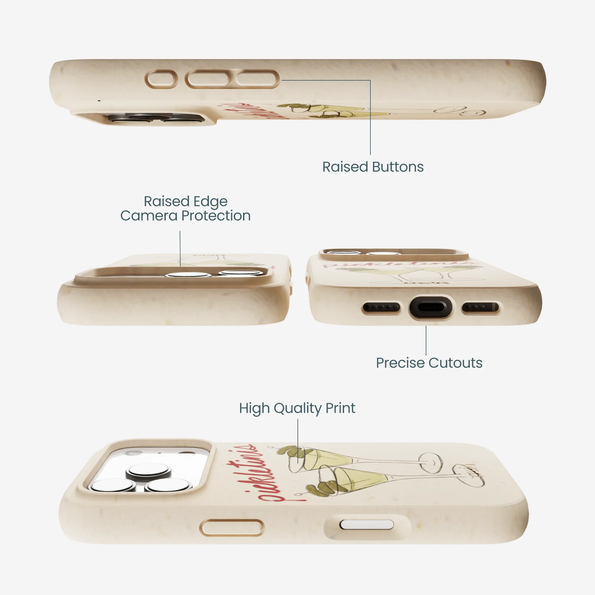 Seashell Pickletinis iPhone 17 Pro Case - Image 3
