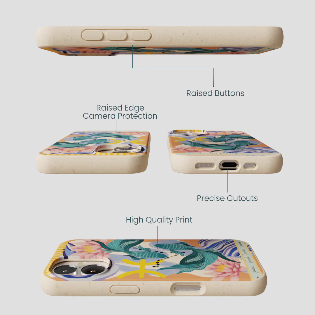 Seashell Pisces Fish iPhone 16 Case - Image 3