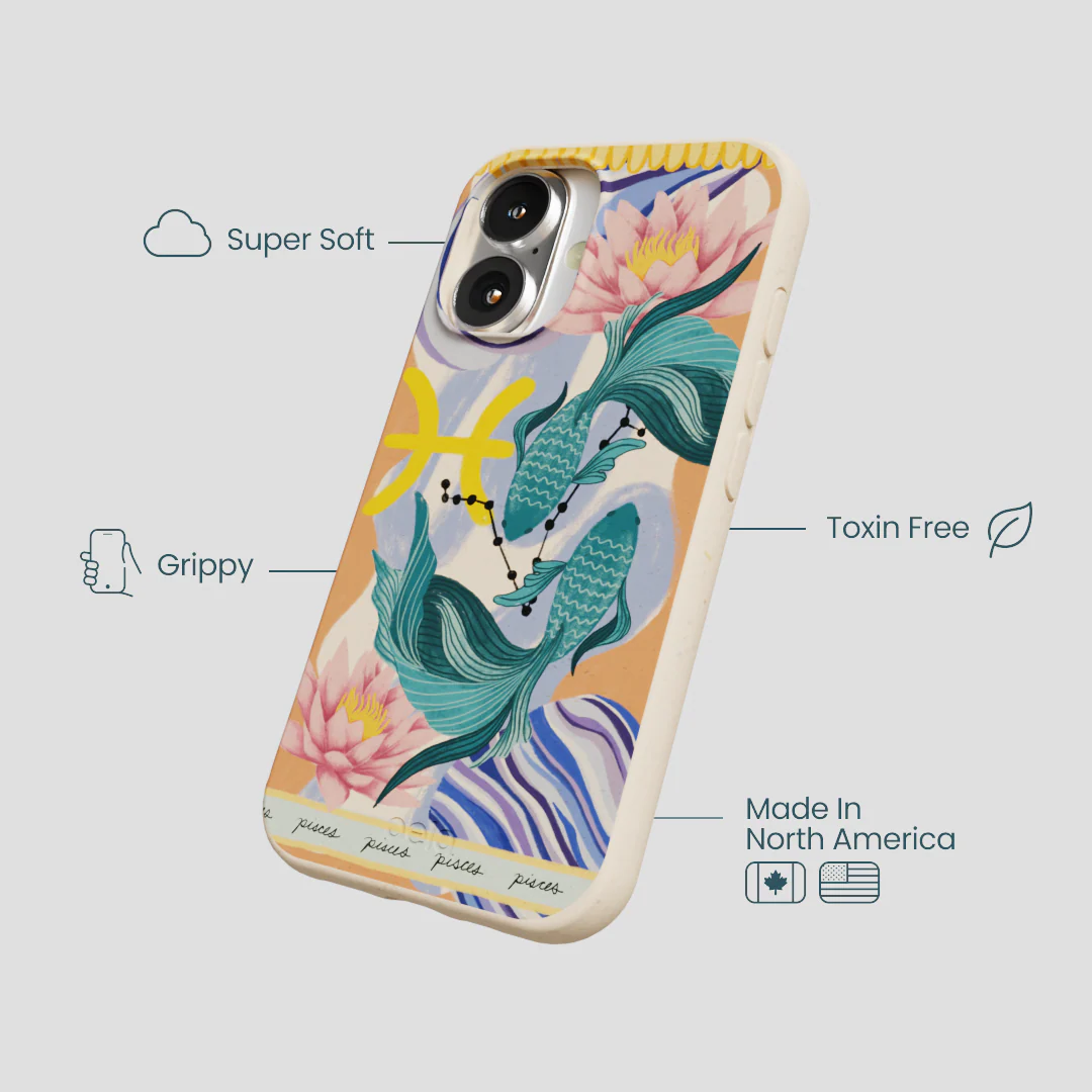 Seashell Pisces Fish iPhone 16 Case - Image 4