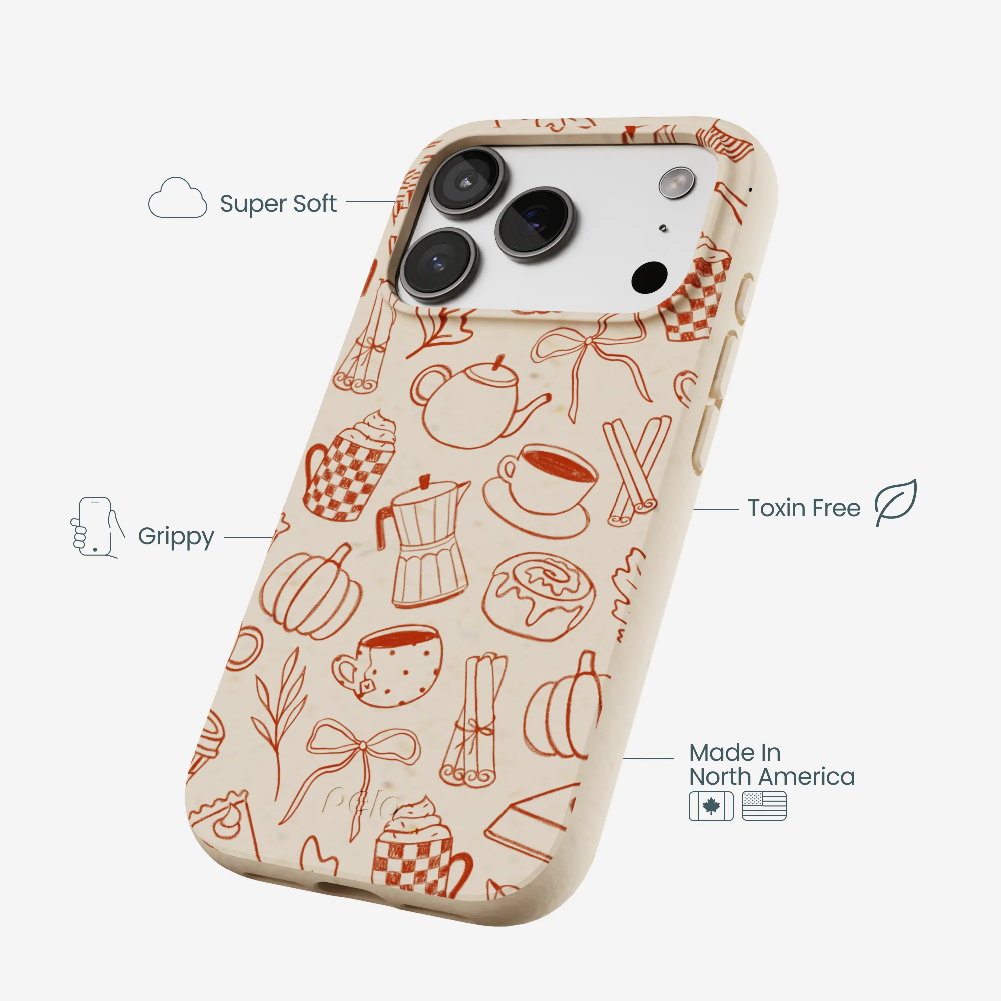 Seashell Pumpkin Spice iPhone 17 Pro Case - Image 4