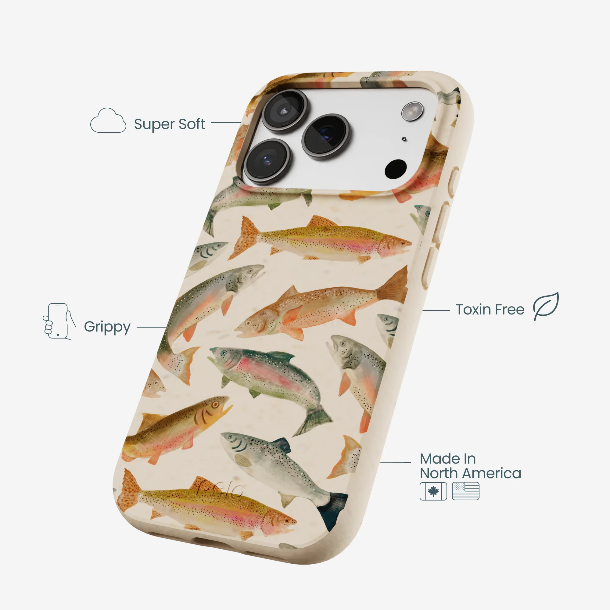 Seashell Rainbow Trout iPhone 17 Pro Case - Image 4