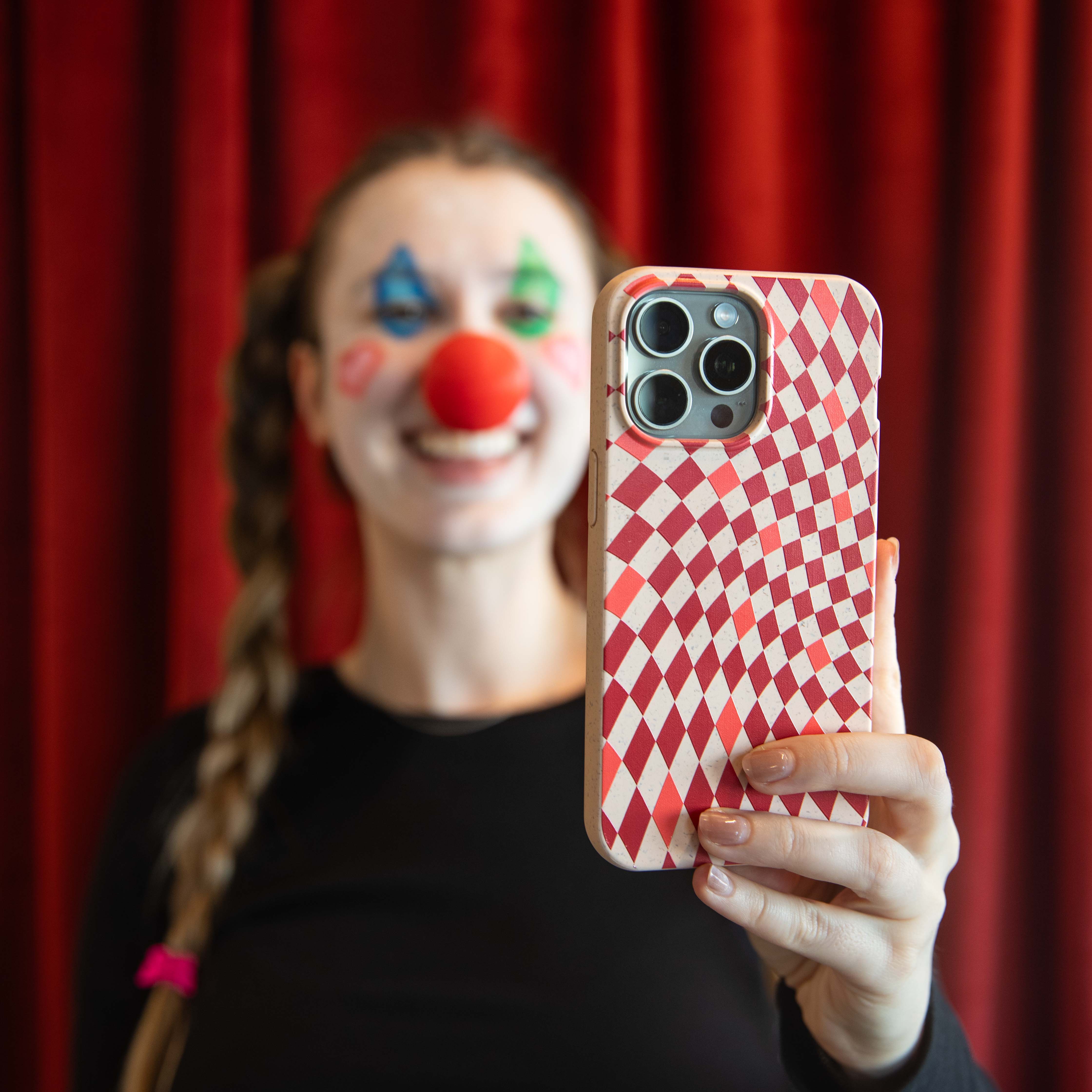Seashell Red Checks iPhone 13 Case - Image 5