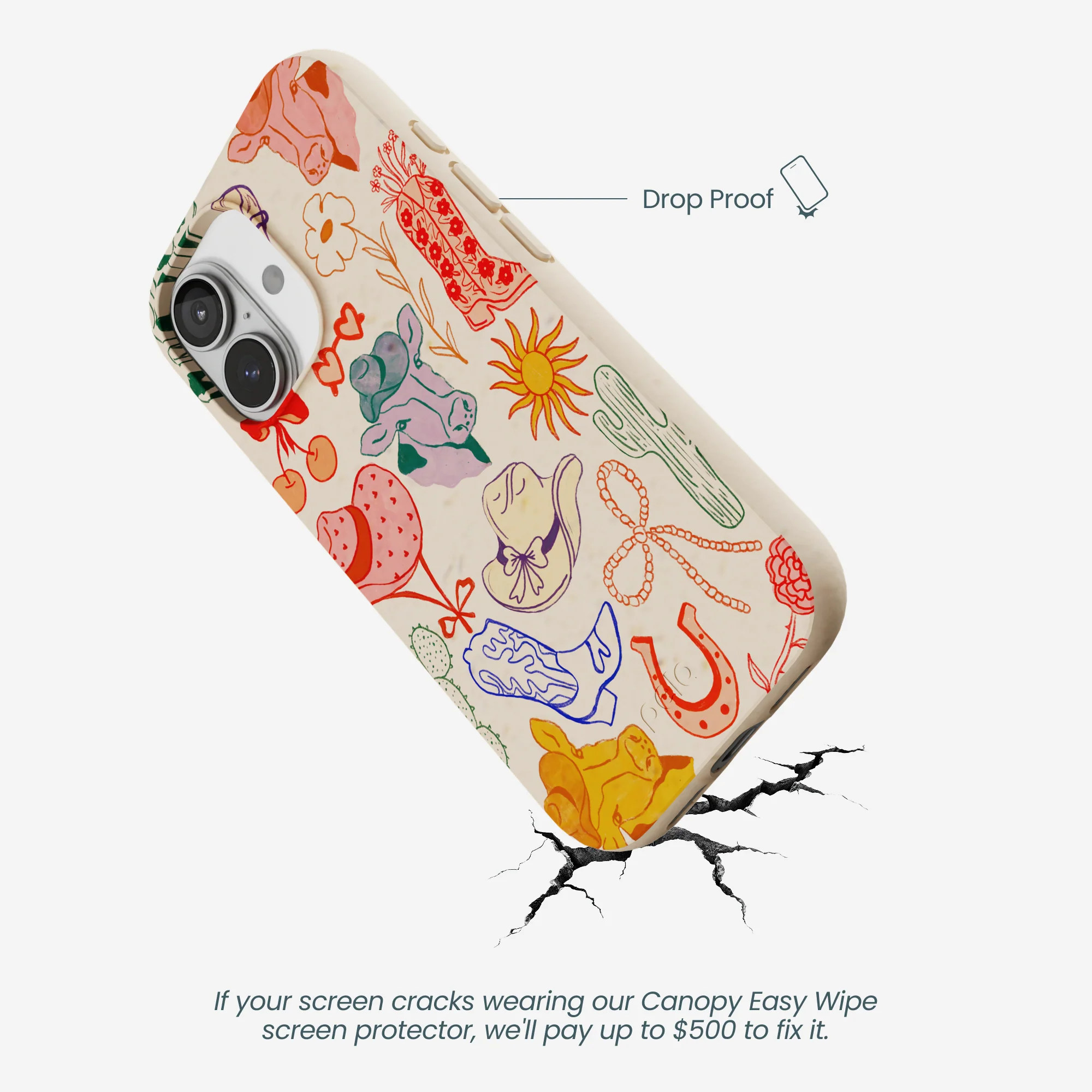 Seashell Retro Rodeo iPhone 17 Case - Image 5