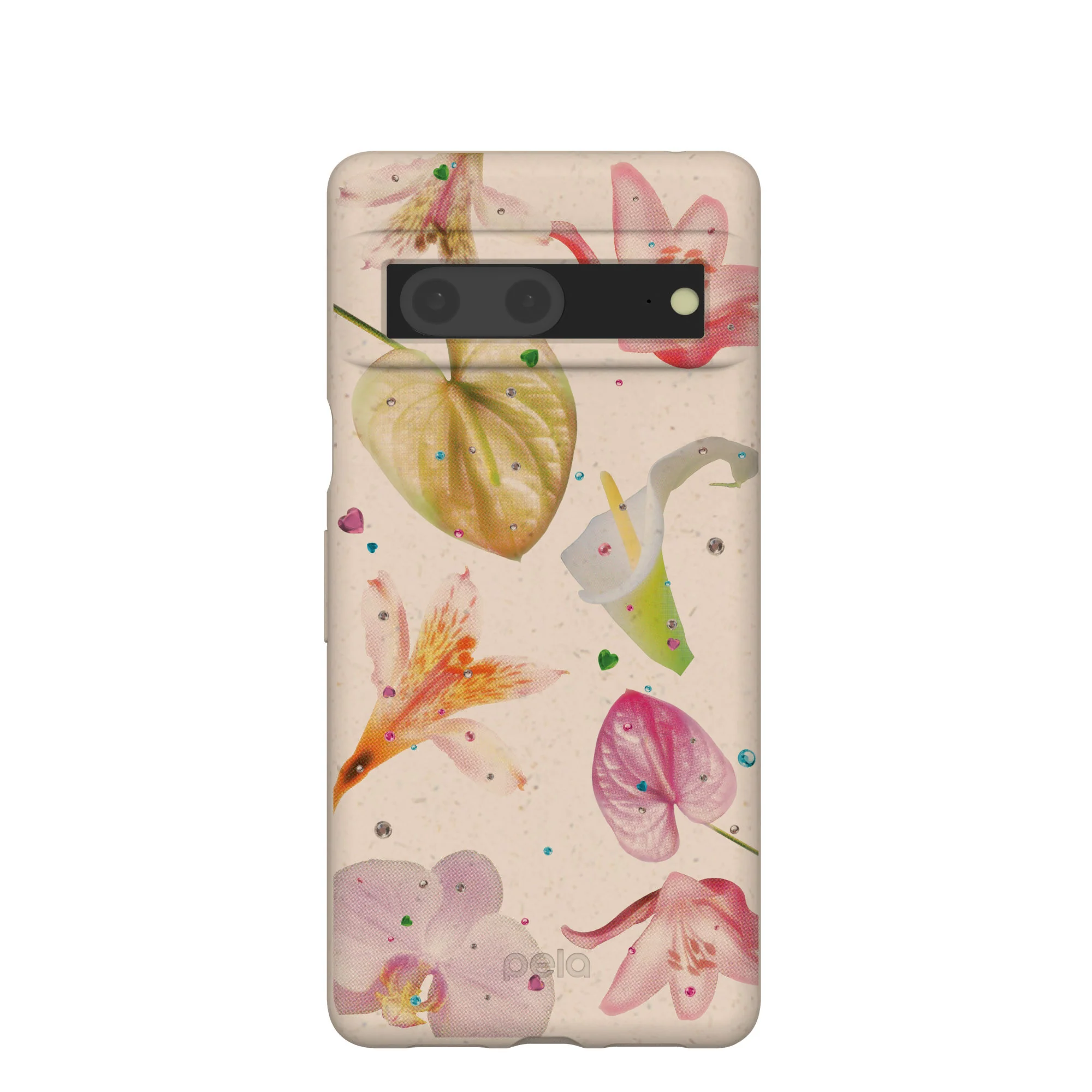 Seashell Rhinestone Bouquet Google Pixel 7 Case