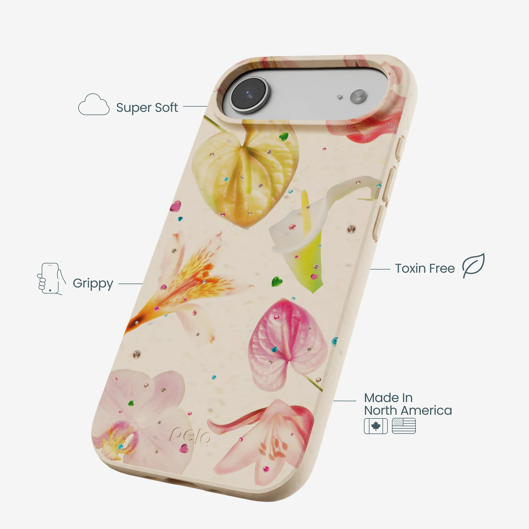 Seashell Rhinestone Bouquet iPhone Air Case - Image 3