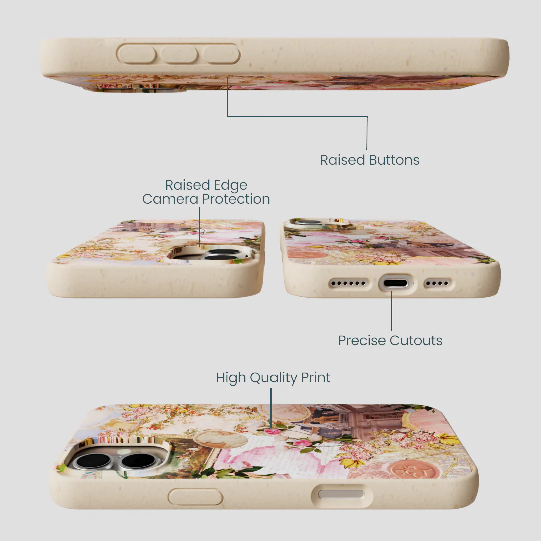 Seashell Rococo Romance iPhone 16 Plus Case - Image 3
