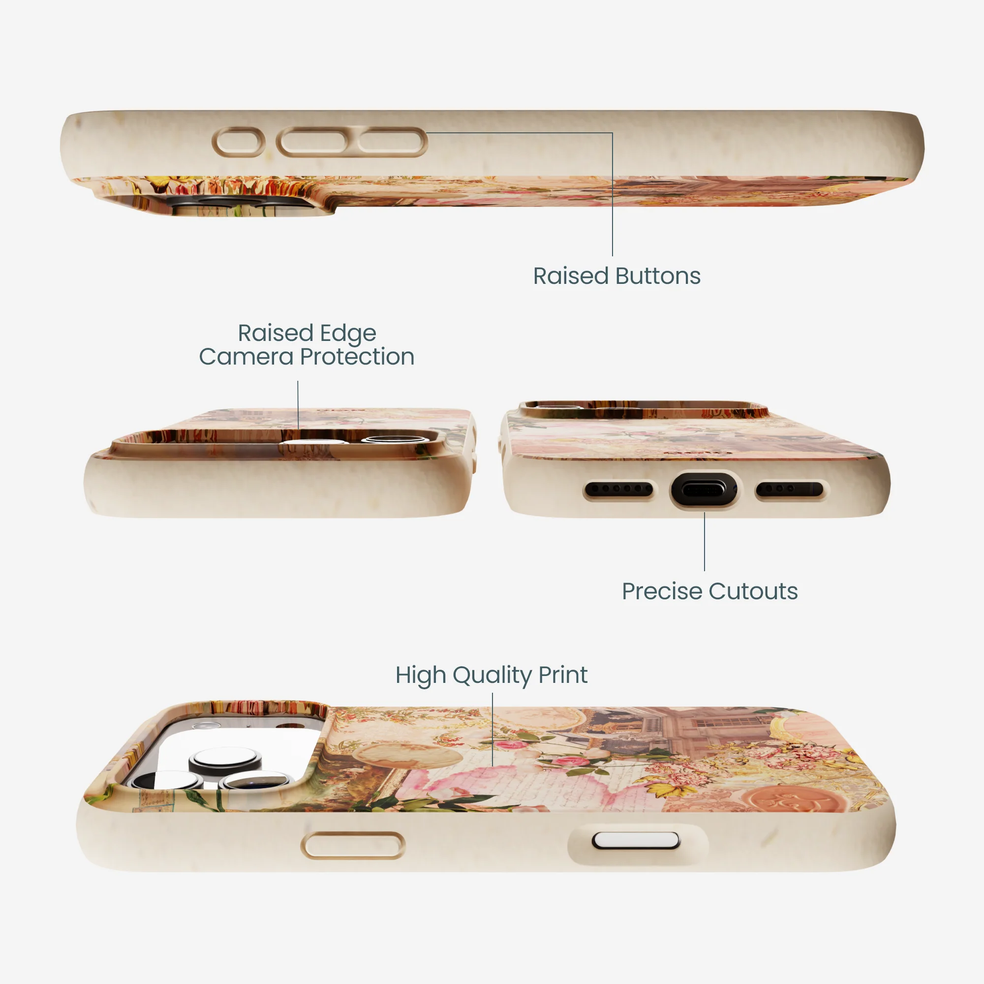 Seashell Rococo Romance iPhone 17 Pro Max Case - Image 3