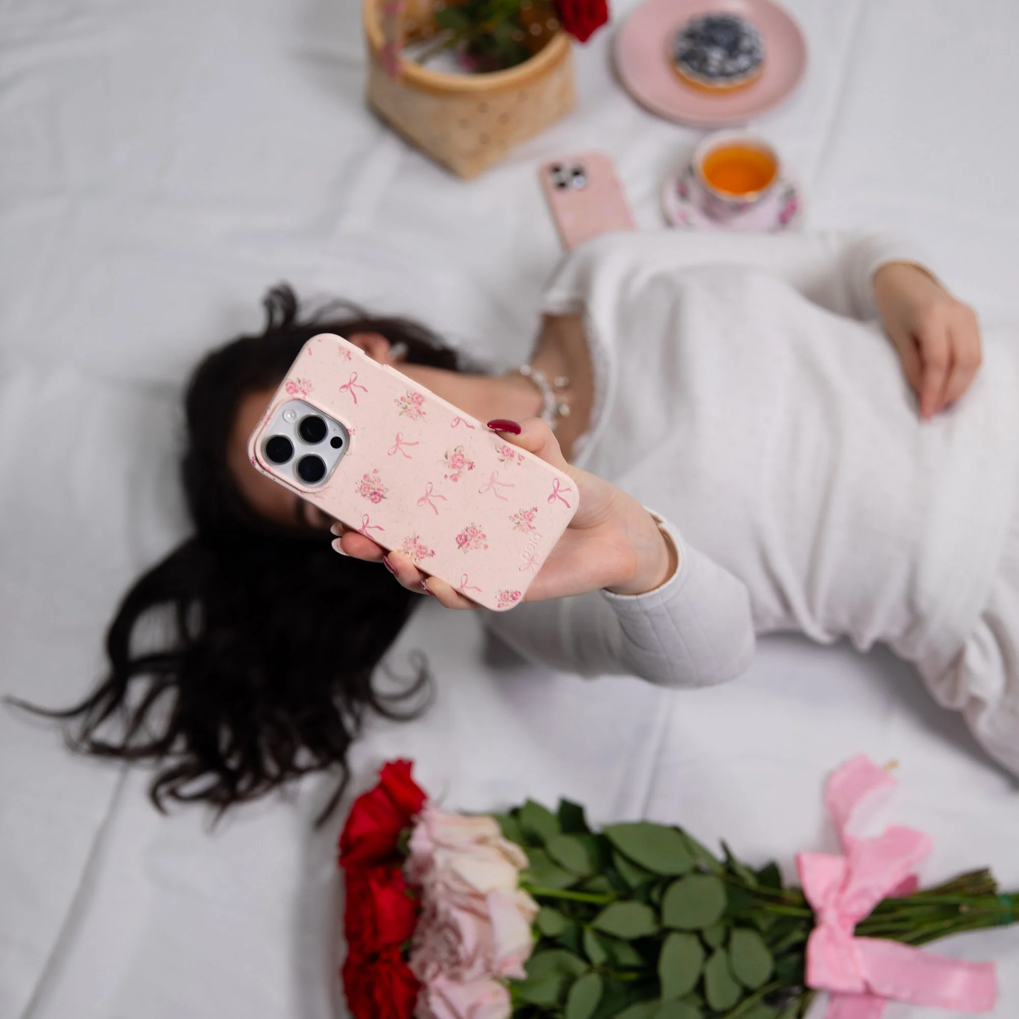 Seashell Roses and Bows Google Pixel 10a Case - Image 2