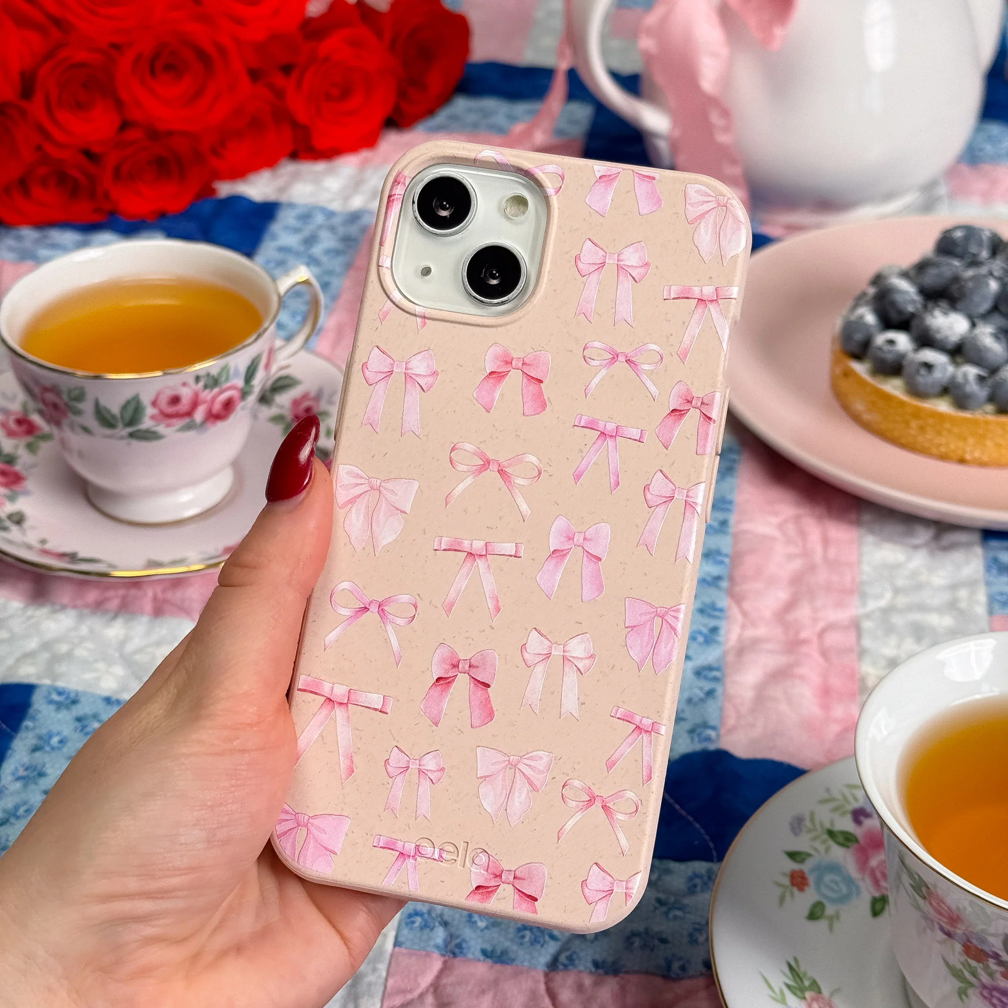Seashell Rosy Bows Google Pixel 9a Case - Image 5