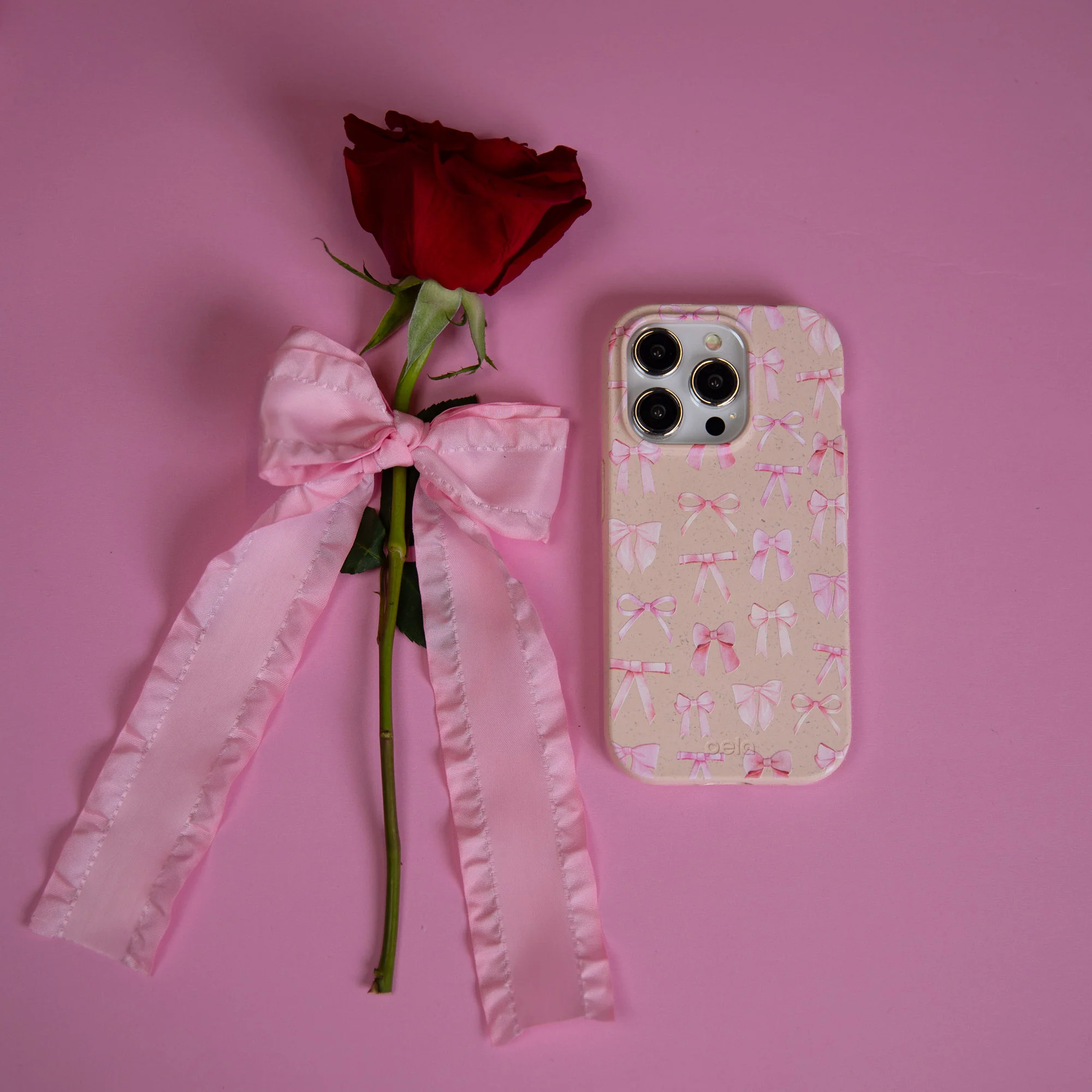 Seashell Rosy Bows iPhone 14 Plus Case - Image 10