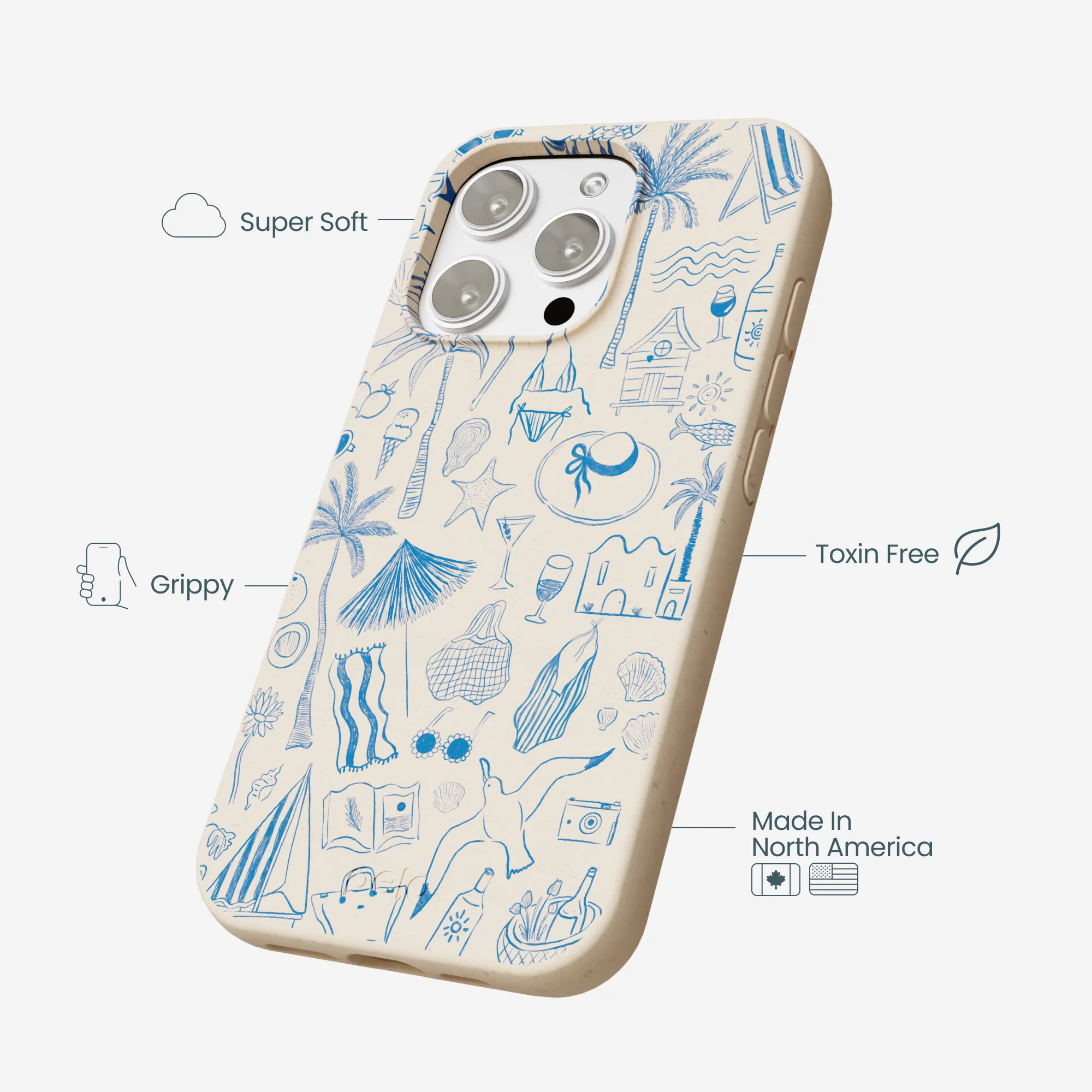 Seashell Salted Ink iPhone 16 Pro Max Case - Image 4