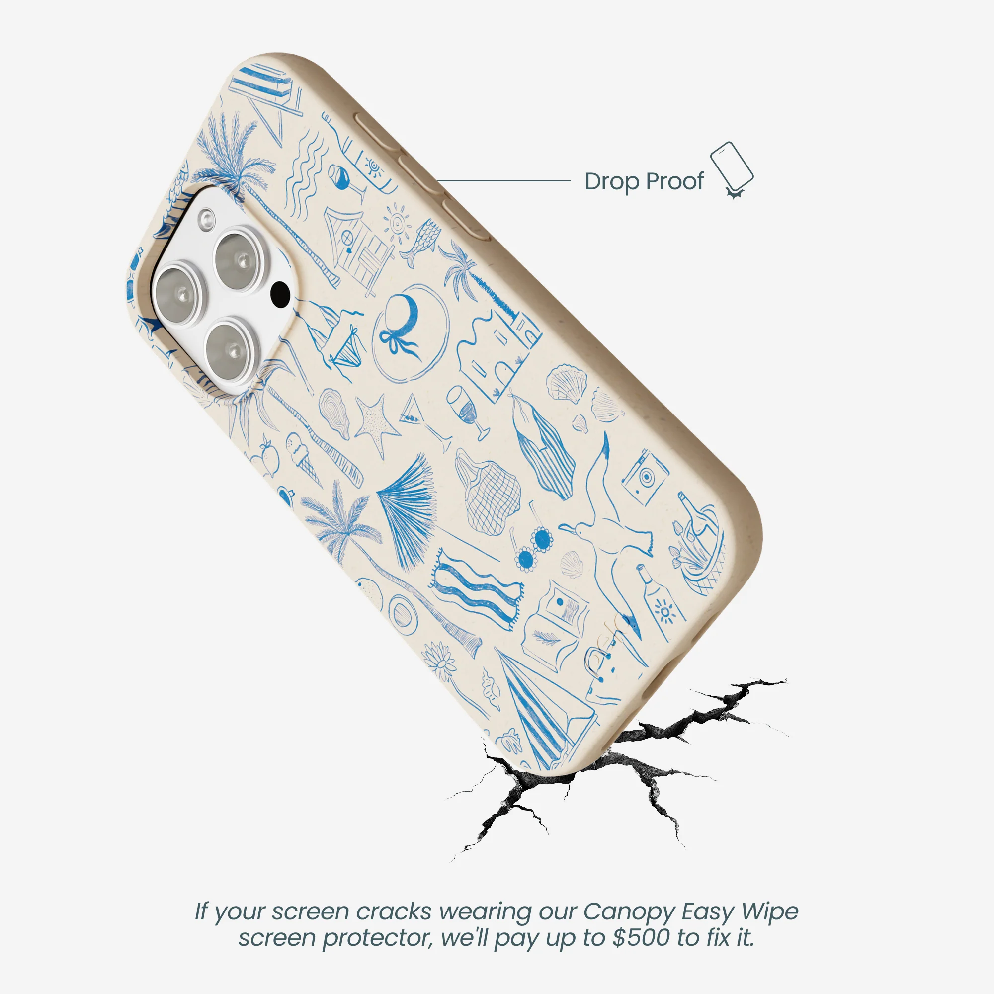 Seashell Salted Ink iPhone 16 Pro Max Case - Image 5
