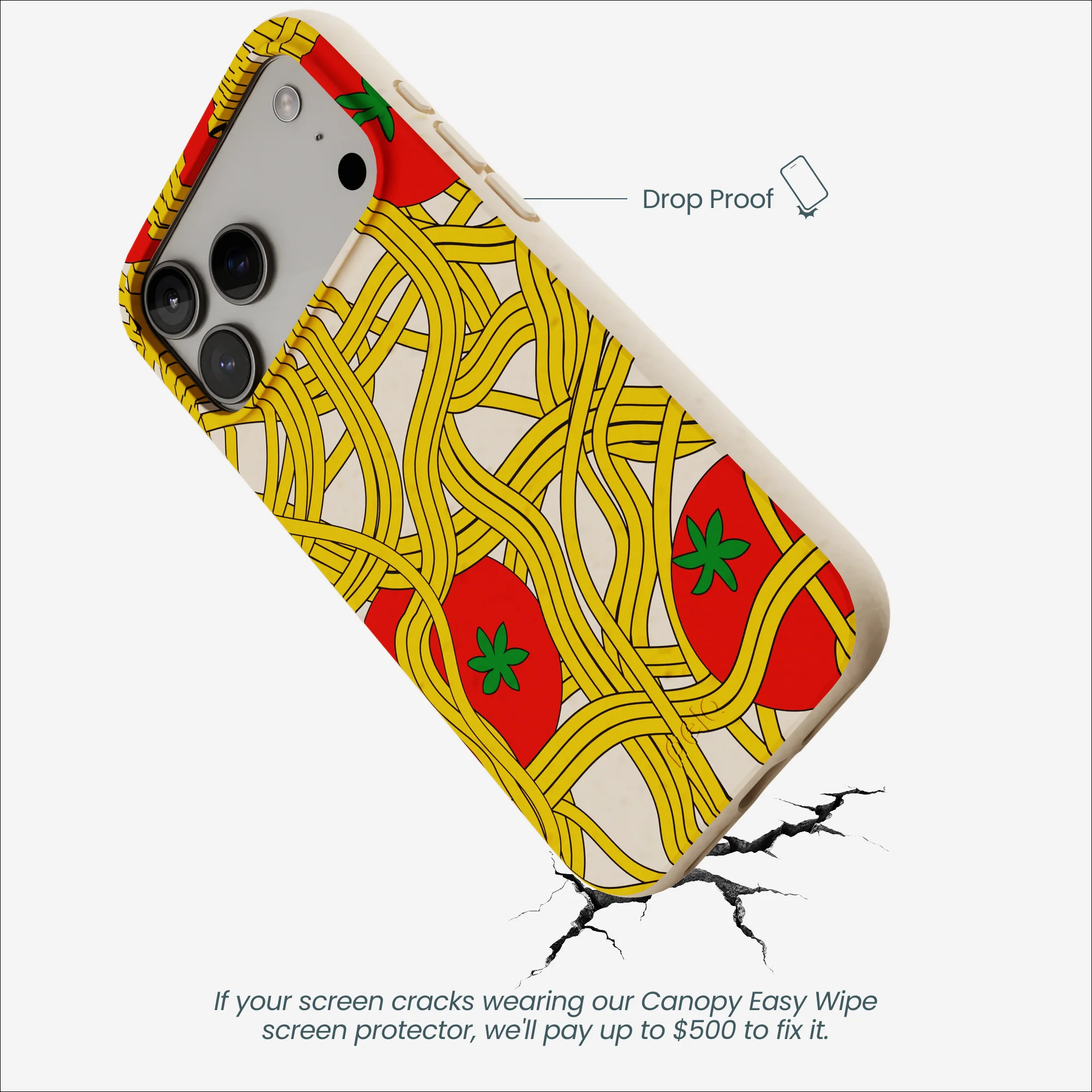Seashell Spaghetti Splash iPhone 17 Pro Max Case - Image 5