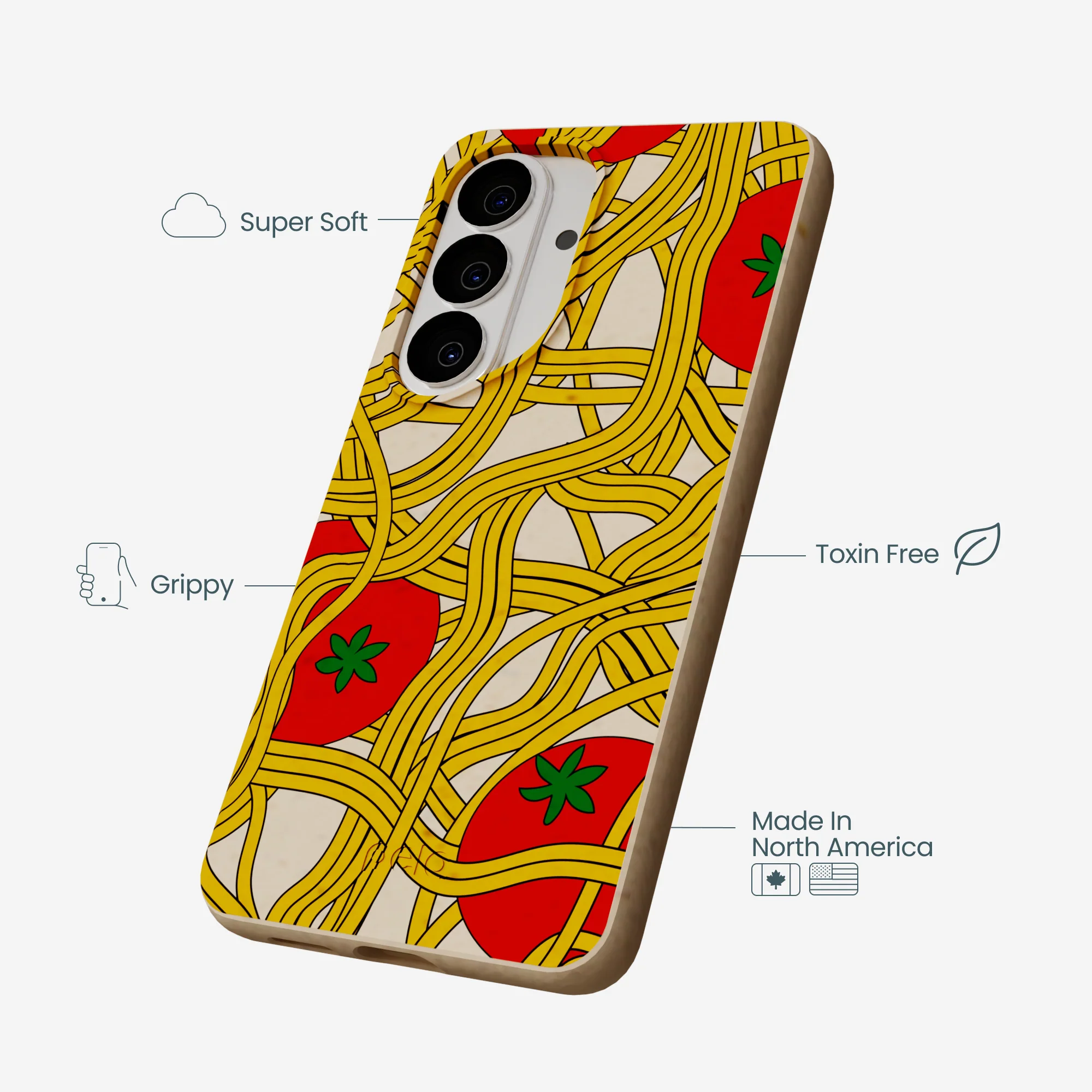 Seashell Spaghetti Splash Samsung Galaxy S26 Case - Image 4