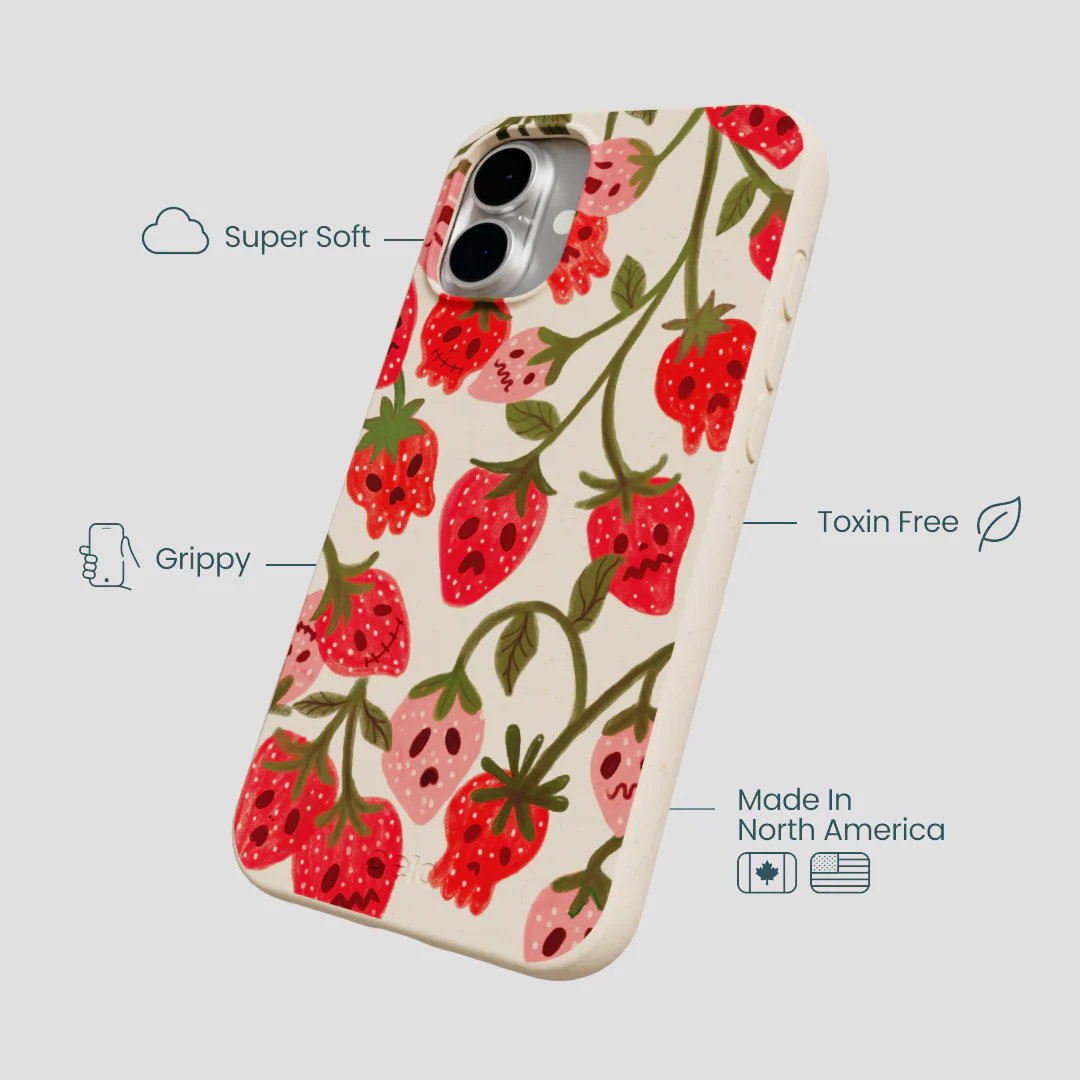 Seashell Strawboories iPhone 16 Plus Case - Image 4