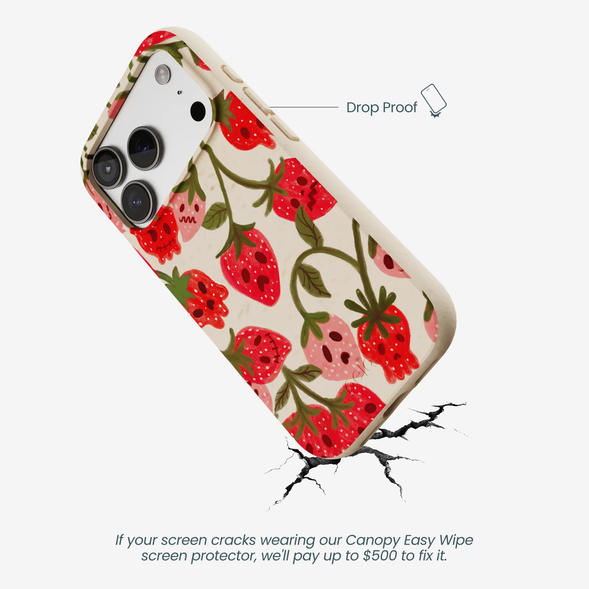 Seashell Strawboories iPhone 17 Pro Case - Image 5
