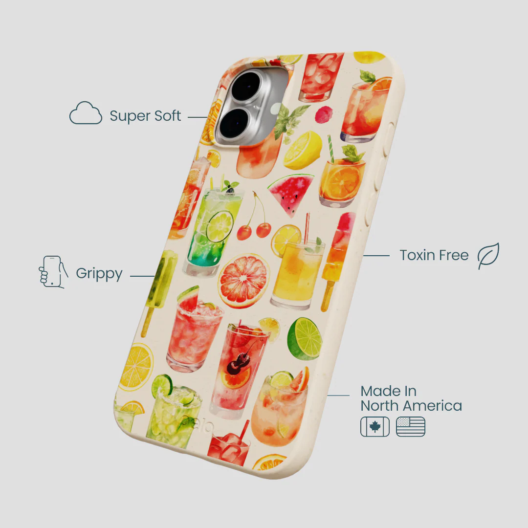 Seashell Sunset Sips iPhone 16 Plus Case - Image 4