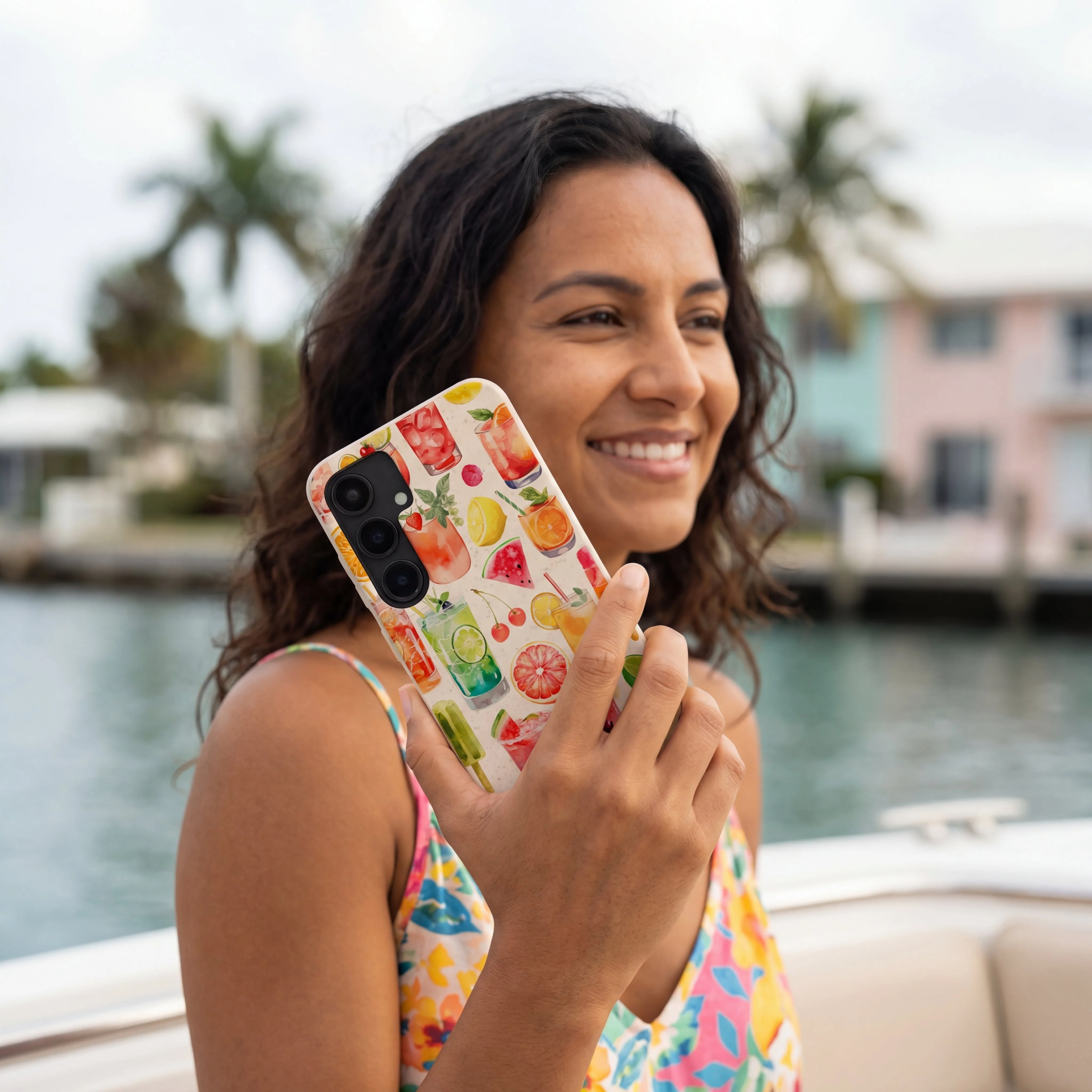 Seashell Sunset Sips Samsung Galaxy S25+(Plus) Case - Image 2
