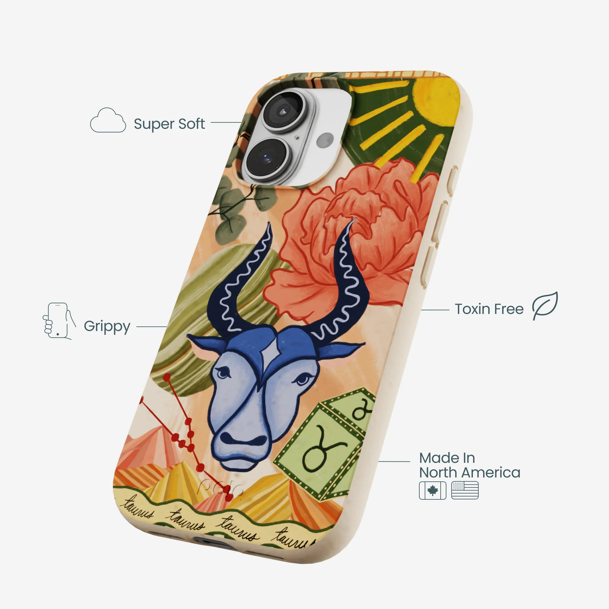 Seashell Taurus Bull iPhone 17 Case - Image 4
