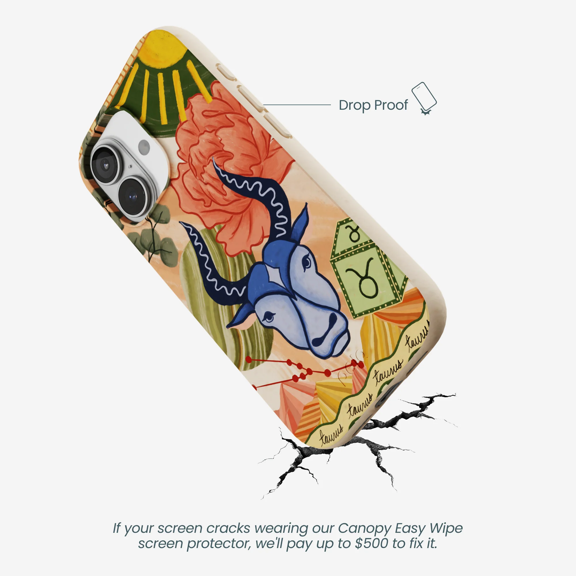 Seashell Taurus Bull iPhone 17 Case - Image 5
