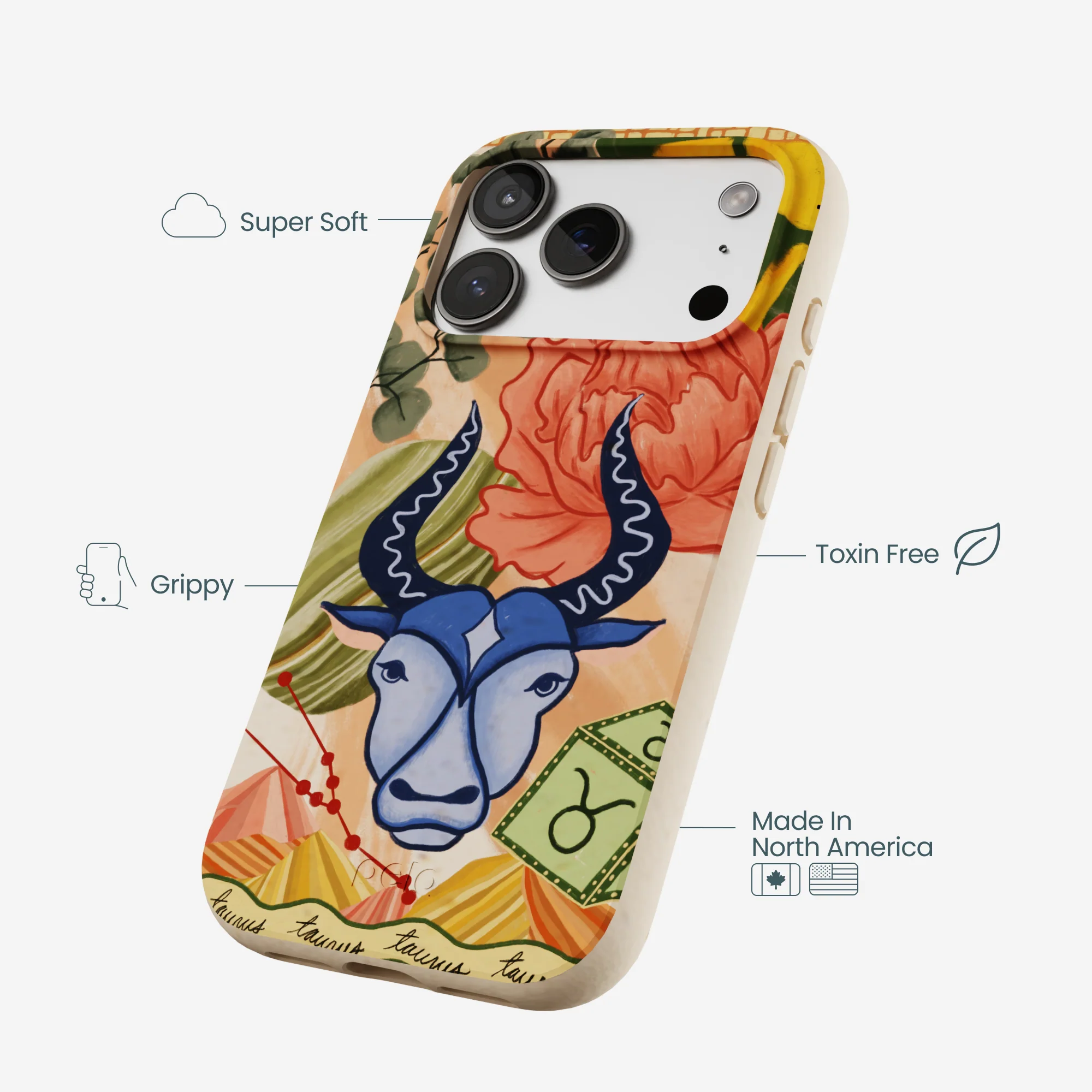 Seashell Taurus Bull iPhone 17 Pro Case - Image 4