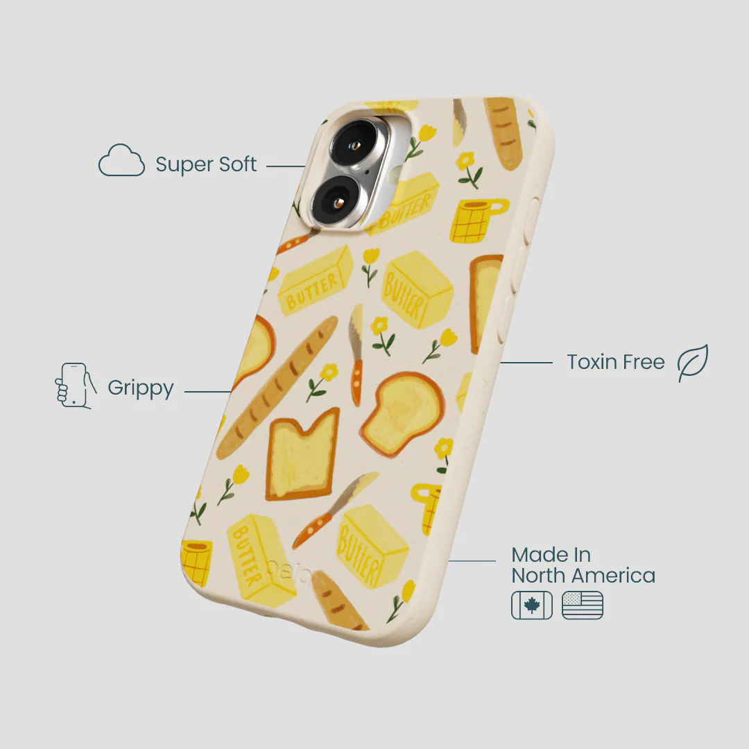 Seashell Toast Garden iPhone 16 Case - Image 4