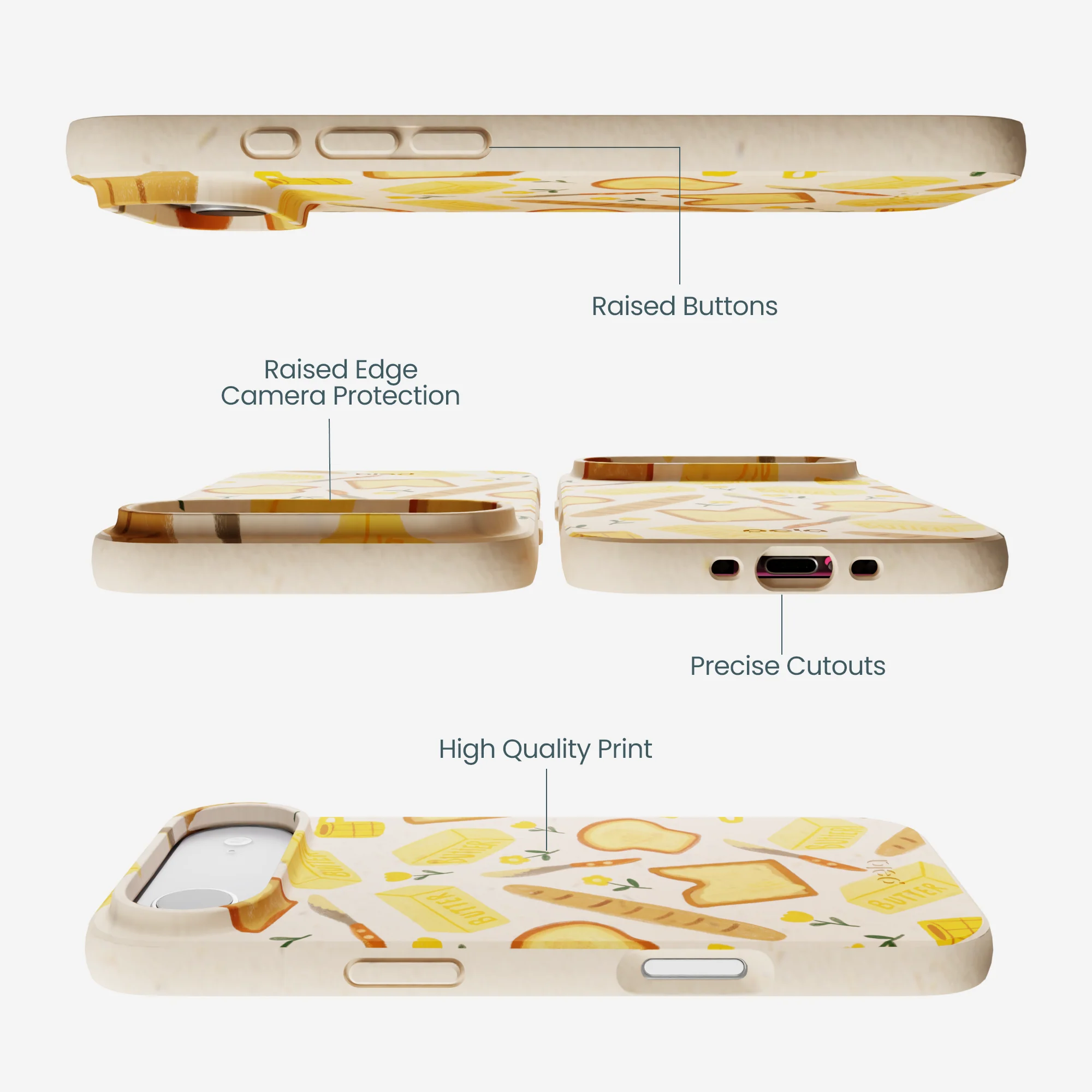 Seashell Toast Garden iPhone Air Case - Image 3