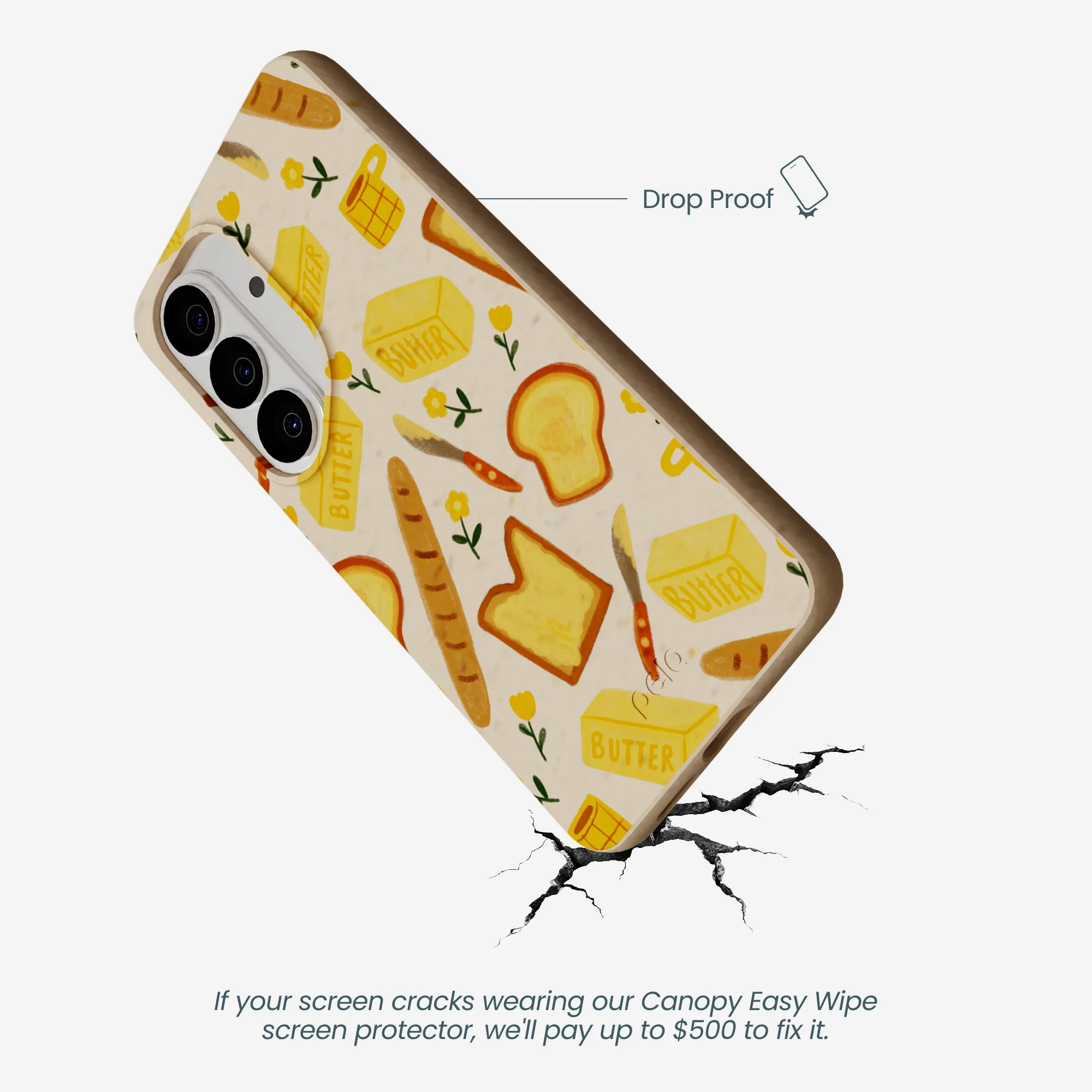 Seashell Toast Garden Samsung Galaxy S26 Case - Image 5