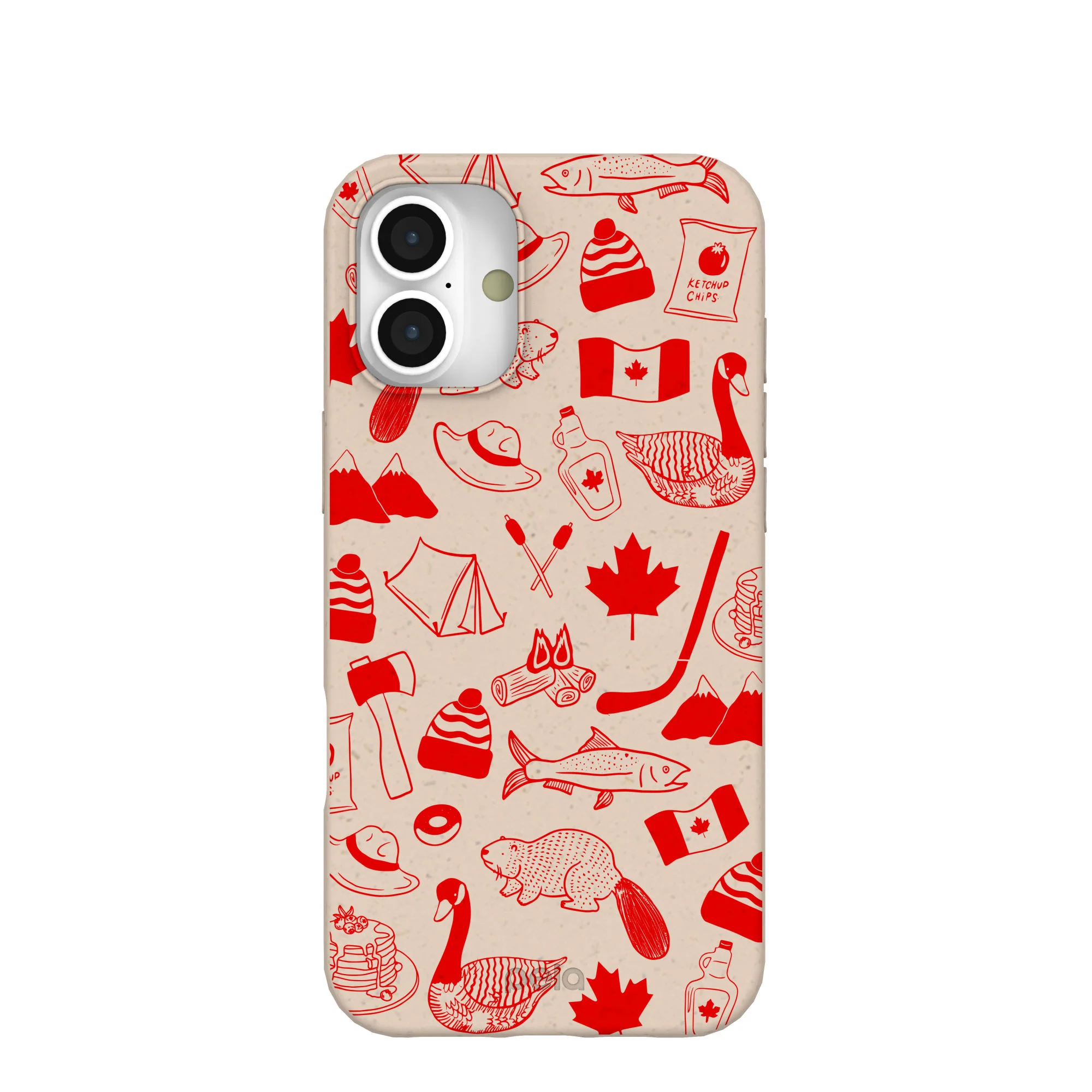 Seashell True North Red iPhone 16 Plus Case