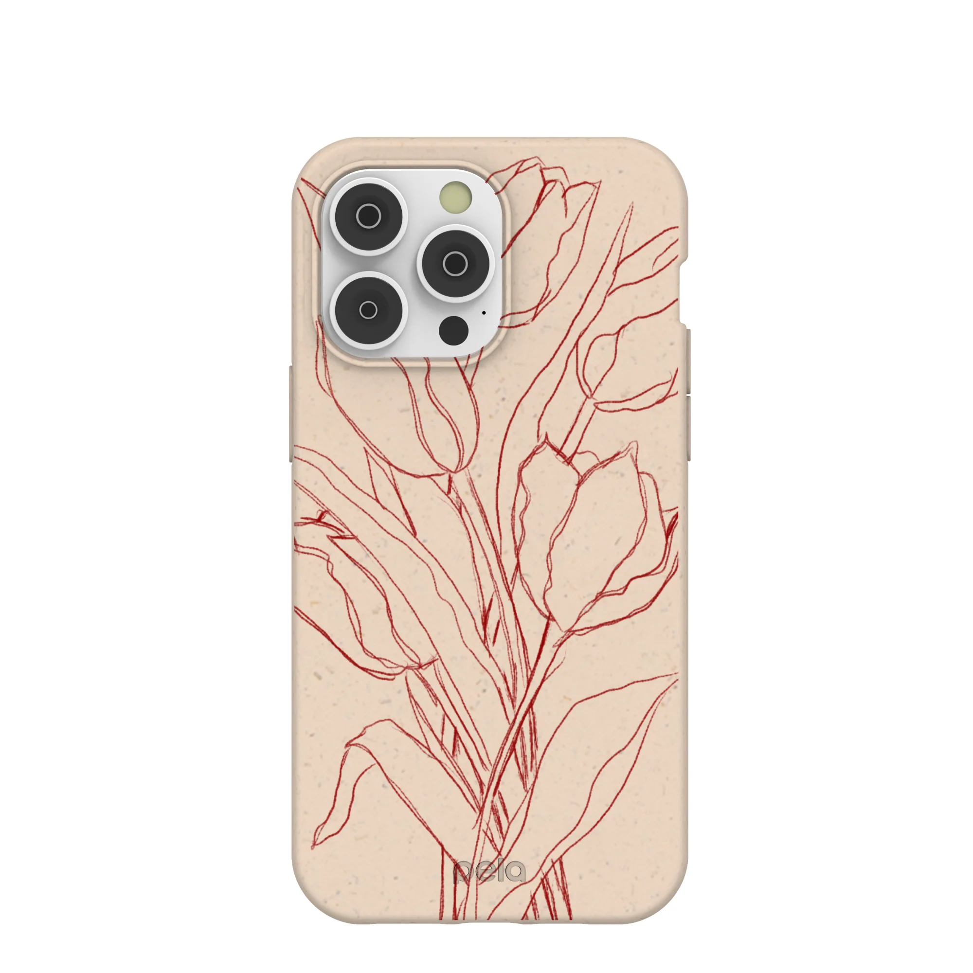 Seashell Tulip Bouquet iPhone 14 Pro Max Case