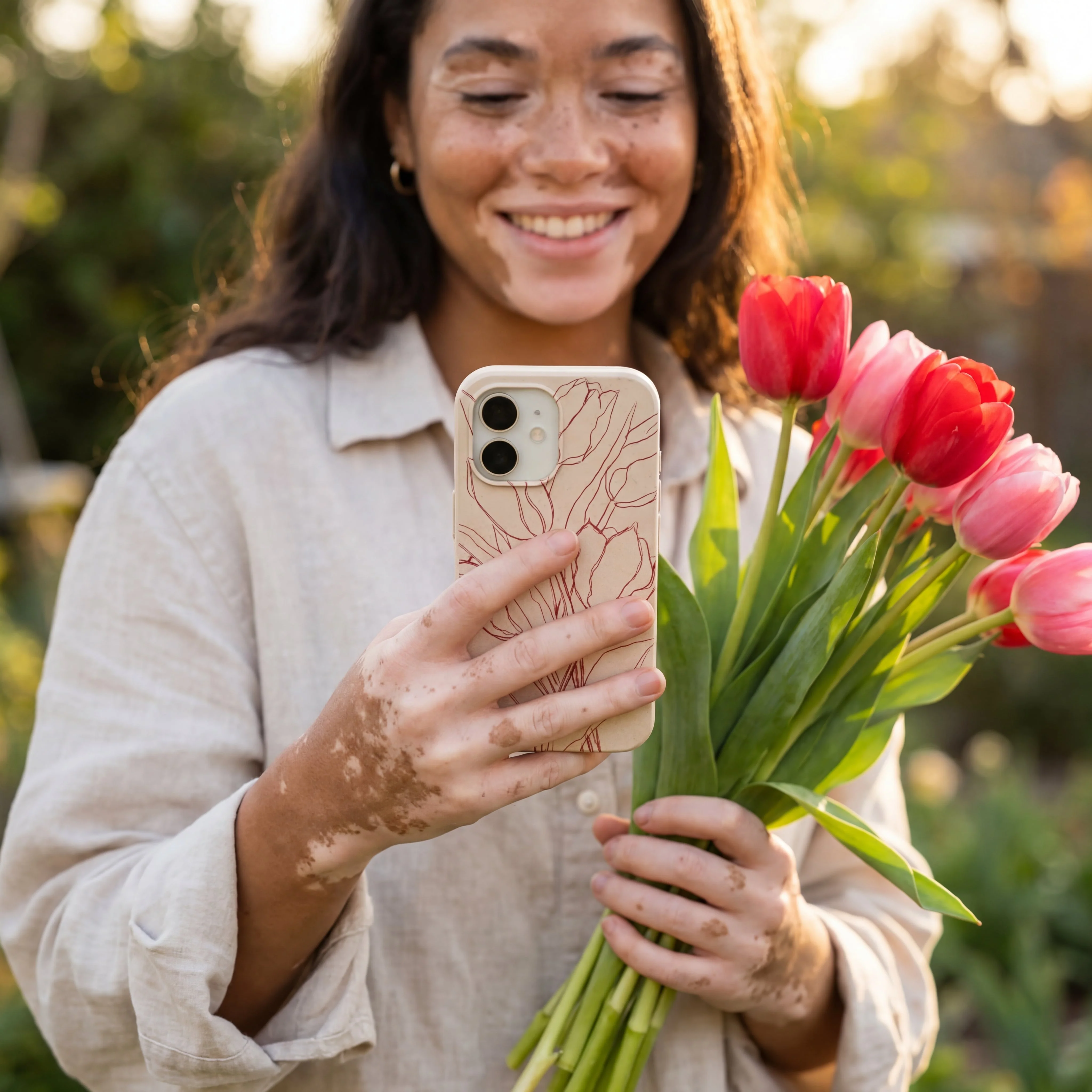 Seashell Tulip Bouquet iPhone 17 Case - Image 2
