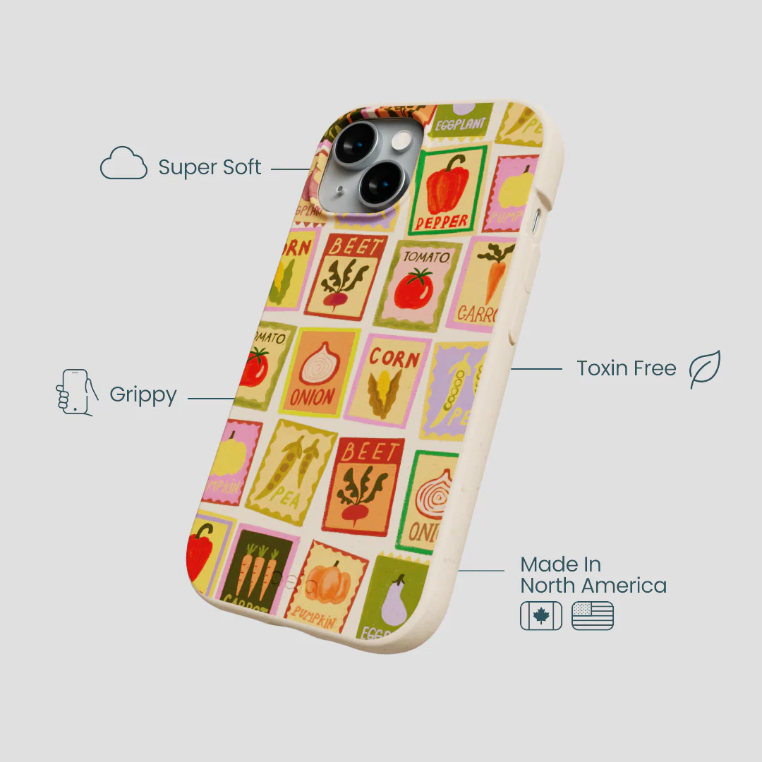 Seashell Veggie Packets iPhone 15 Case - Image 3