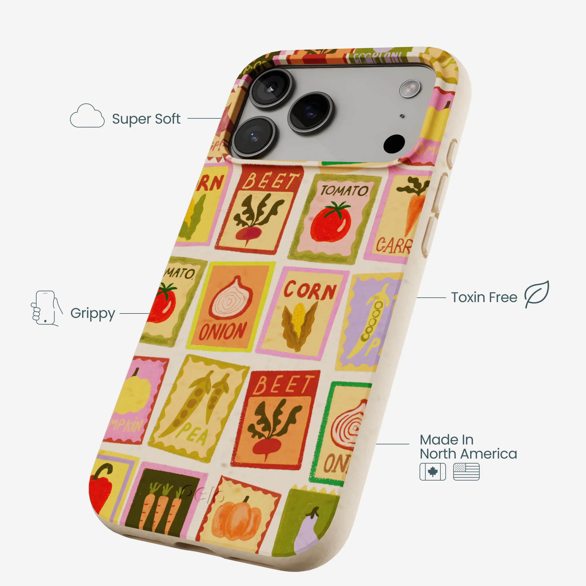 Seashell Veggie Packets iPhone 17 Pro Max Case - Image 3