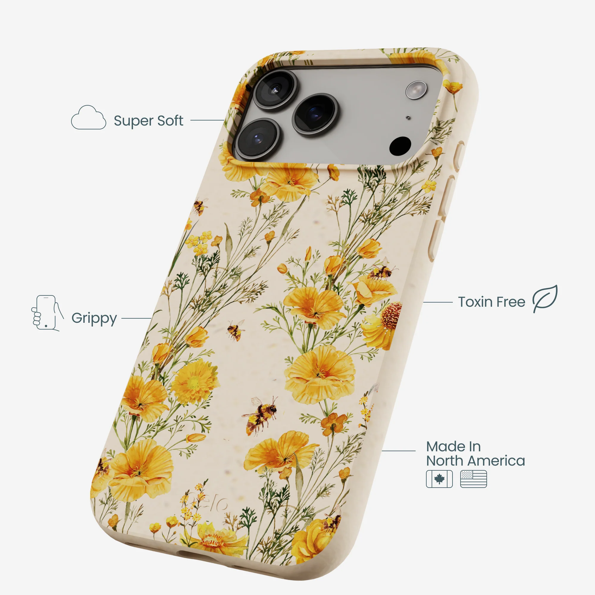 Seashell Vintage Bee iPhone 17 Pro Max Case - Image 4