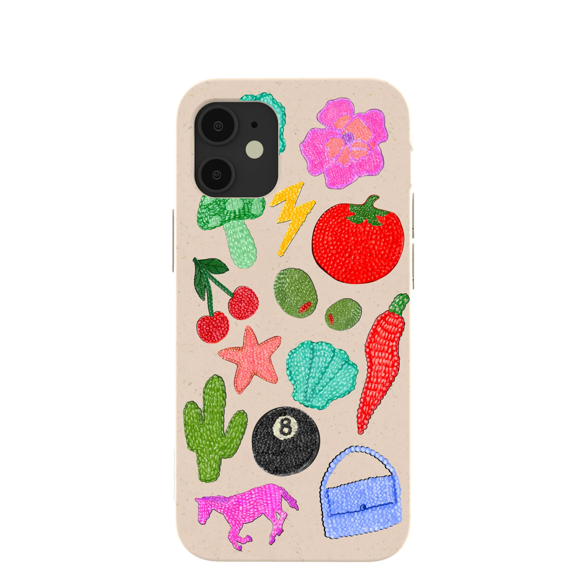Seashell Whimsy Brooches iPhone 12 Mini Case